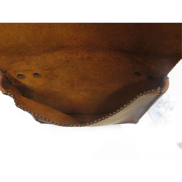 Wolf River The Hilda Crossbody Bag Hand Sewn Brown Leather Satchel Unisex - Picture 7 of 9